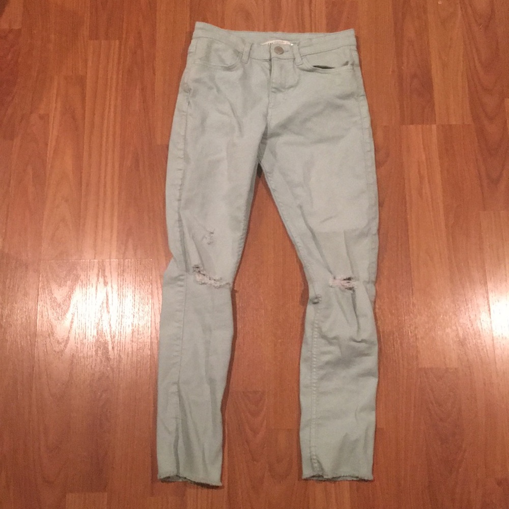 Teal jeans